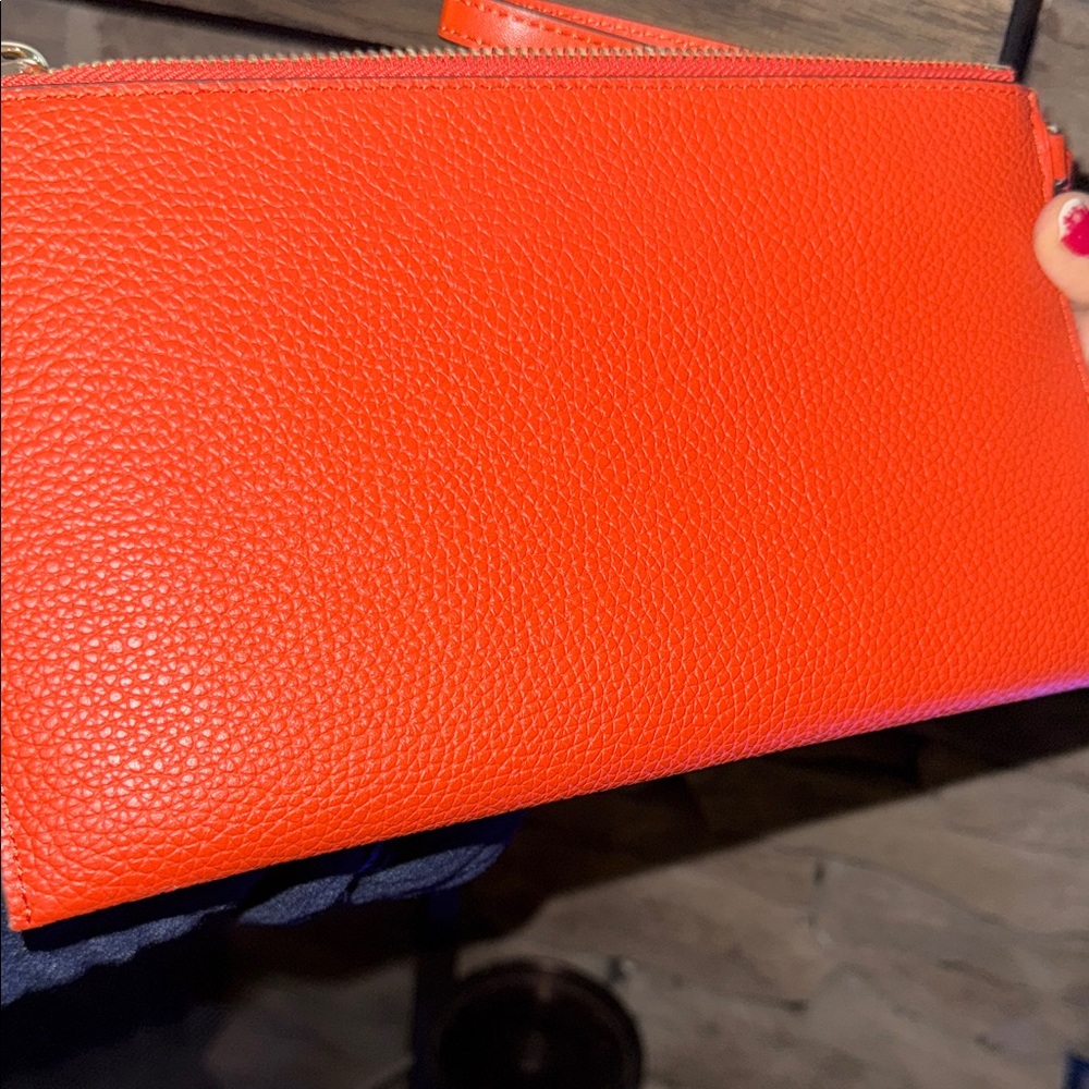 Michael Kors big jet set travel, Orange Studded Clutch - Picture 8 of 14